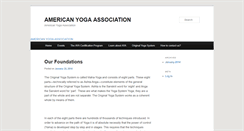 Desktop Screenshot of americanyogaassociation.net